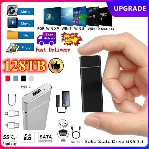  USB 3.1 ޴  ָ Ʈ ̺,  ϵ ̺, SSD TYPE-C  SSD, 128TB, 64TB, 32TB, 16TB, 2023 ǰ